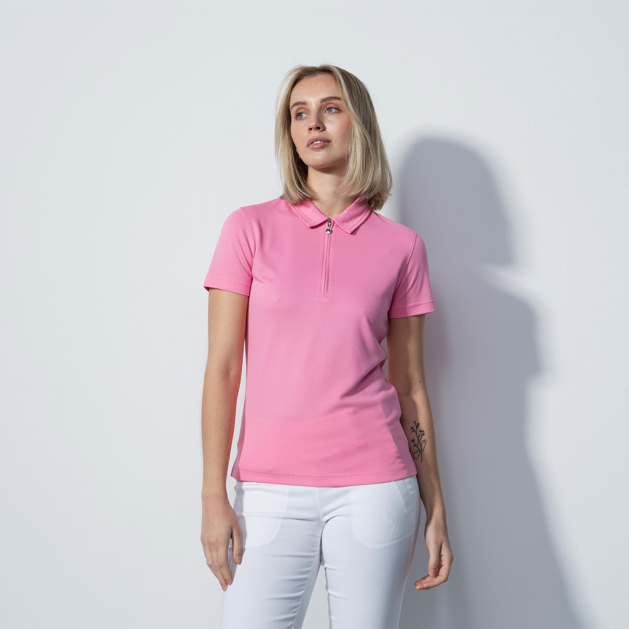 Daily Sports Peoria Ladies Polo Shirt Pink Sky